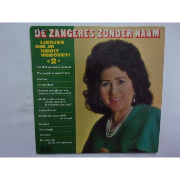 De zangeres zonder naam - Liedjes die je nooit vergeet vol 2