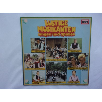 Lustige musikanten singen und spielen